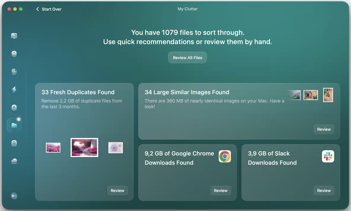 CleanMyMac X Duplicate finder 